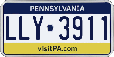 PA license plate LLY3911
