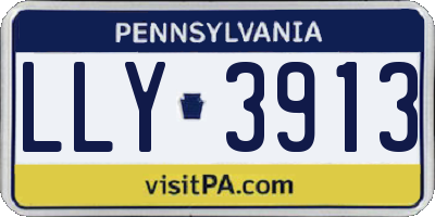 PA license plate LLY3913