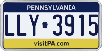 PA license plate LLY3915