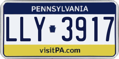 PA license plate LLY3917
