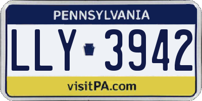 PA license plate LLY3942