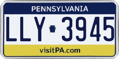 PA license plate LLY3945
