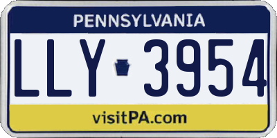 PA license plate LLY3954