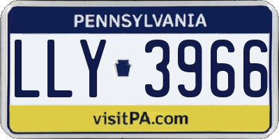 PA license plate LLY3966