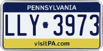 PA license plate LLY3973