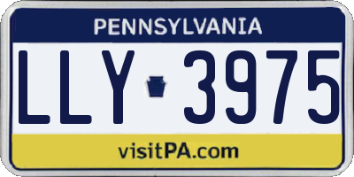 PA license plate LLY3975