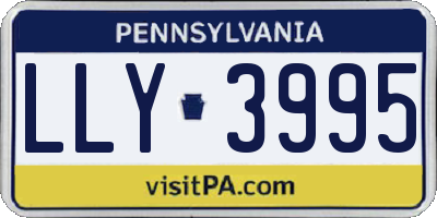 PA license plate LLY3995