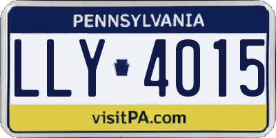 PA license plate LLY4015