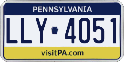 PA license plate LLY4051