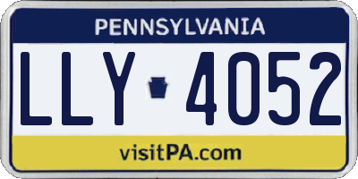 PA license plate LLY4052