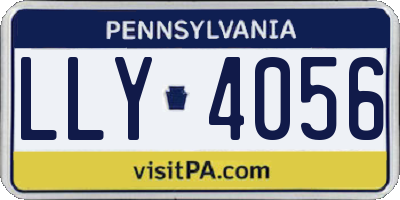 PA license plate LLY4056