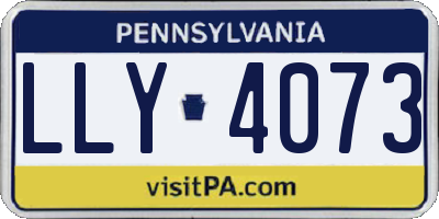 PA license plate LLY4073