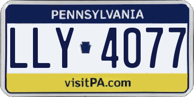 PA license plate LLY4077