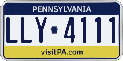PA license plate LLY4111