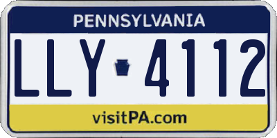 PA license plate LLY4112