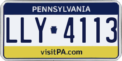 PA license plate LLY4113
