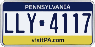 PA license plate LLY4117