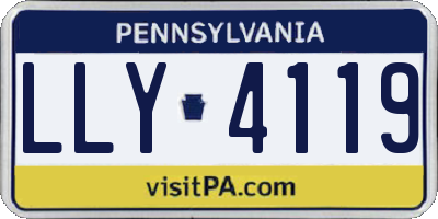 PA license plate LLY4119
