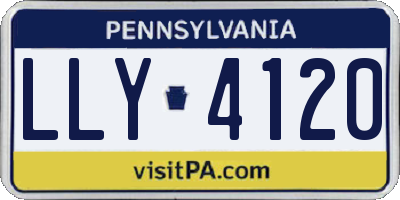 PA license plate LLY4120