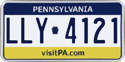 PA license plate LLY4121