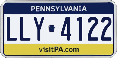 PA license plate LLY4122