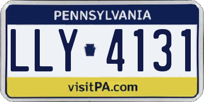 PA license plate LLY4131