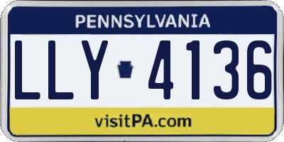PA license plate LLY4136
