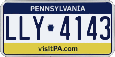 PA license plate LLY4143