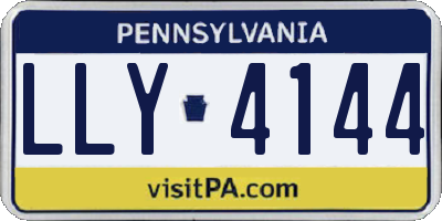 PA license plate LLY4144