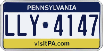 PA license plate LLY4147