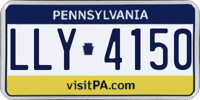 PA license plate LLY4150