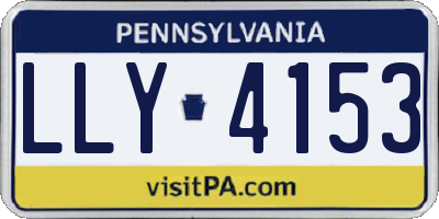 PA license plate LLY4153