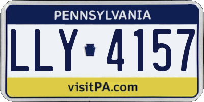PA license plate LLY4157