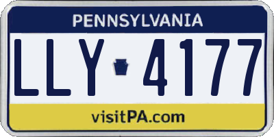 PA license plate LLY4177