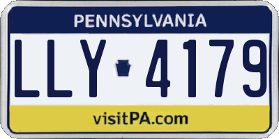 PA license plate LLY4179
