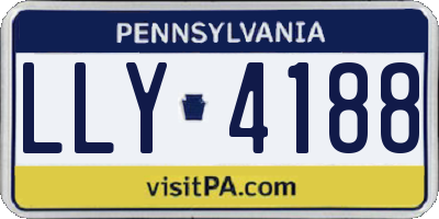 PA license plate LLY4188