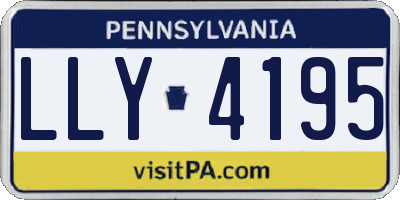 PA license plate LLY4195