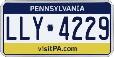 PA license plate LLY4229