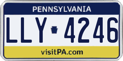 PA license plate LLY4246