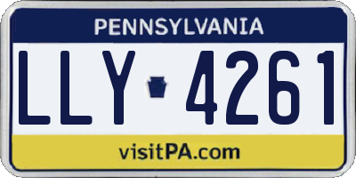 PA license plate LLY4261