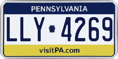PA license plate LLY4269