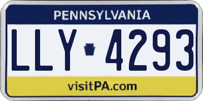 PA license plate LLY4293
