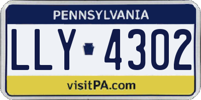 PA license plate LLY4302