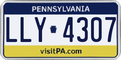 PA license plate LLY4307