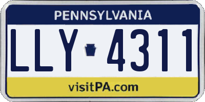 PA license plate LLY4311
