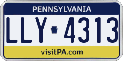 PA license plate LLY4313