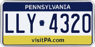 PA license plate LLY4320