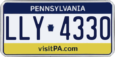 PA license plate LLY4330