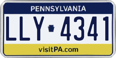 PA license plate LLY4341