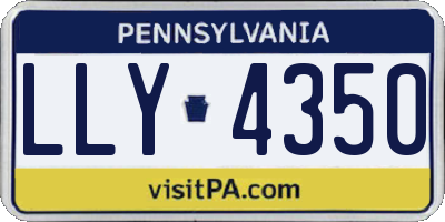 PA license plate LLY4350